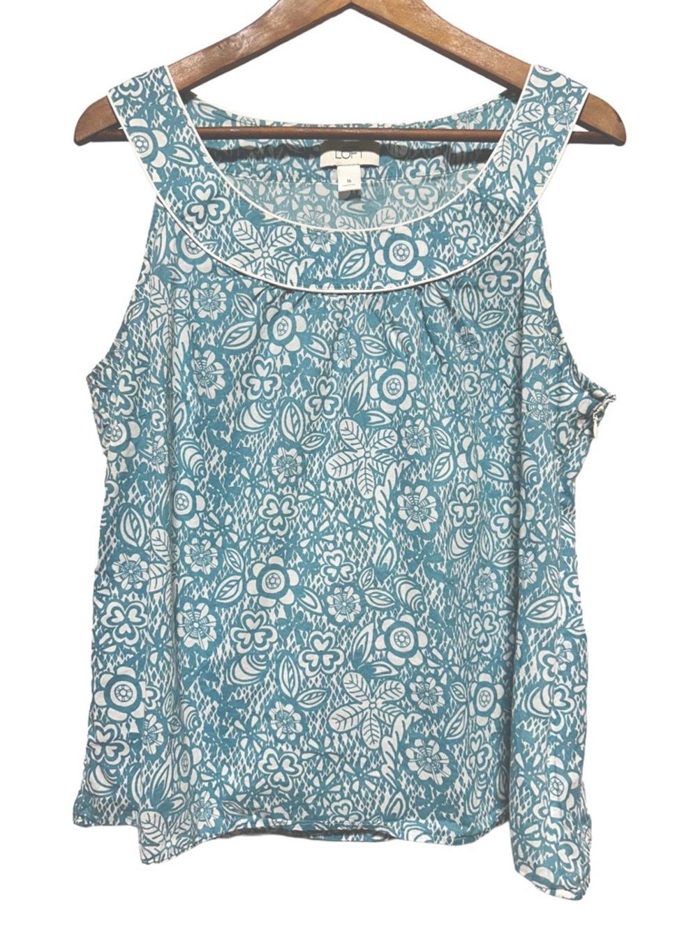 ANN TAYLOR LOFT Floral Boho Cottagecore Breezy Summer Tank